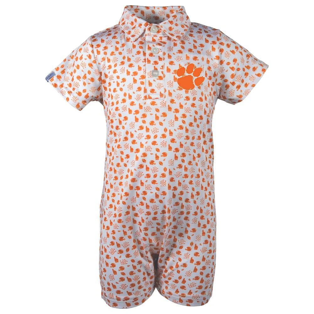 Clemson Garb Infant Earnest Polo Romper