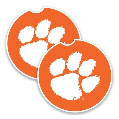 Clemson 2-Pack Car Coasters