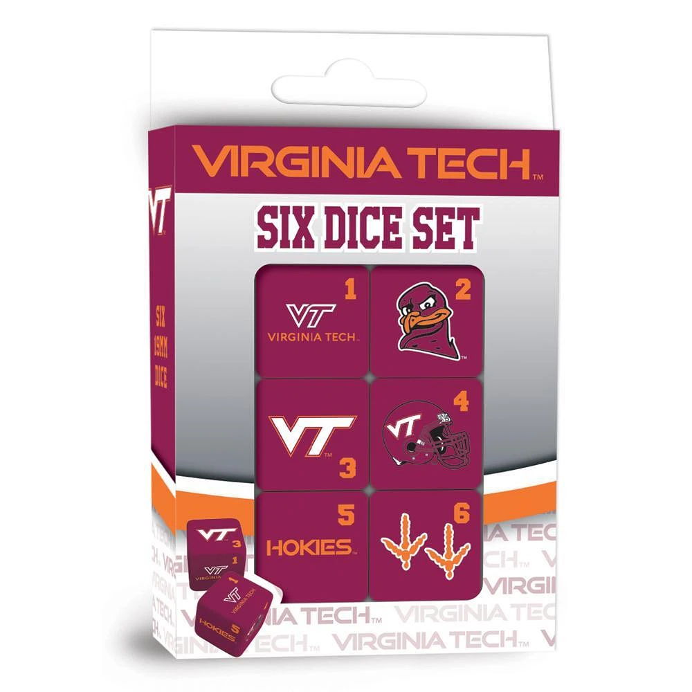 Virginia Tech 6 Dice Set