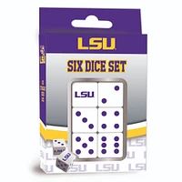 LSU 6 Dice Set