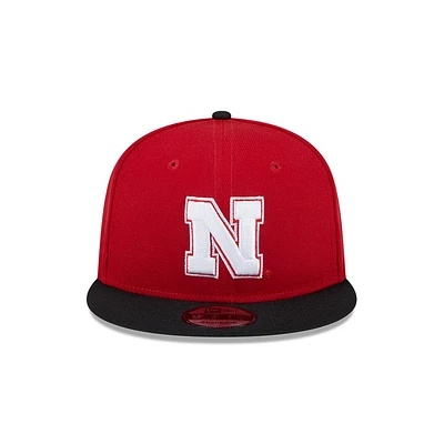 Nebraska New Era 9Fifty Snapback Two Tone Flat Brim Hat