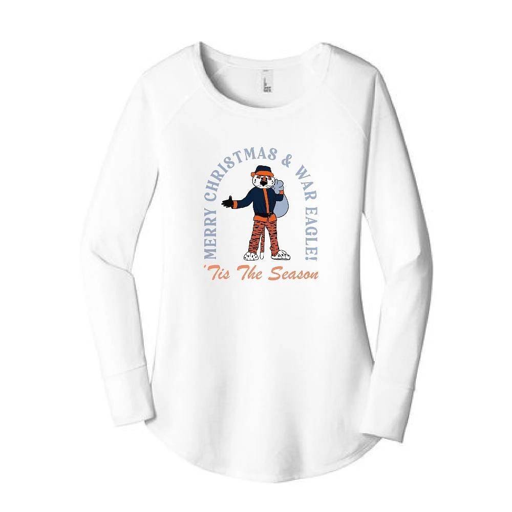 Auburn Aubie Claus Tis the Season Long Sleeve Tunic Tee