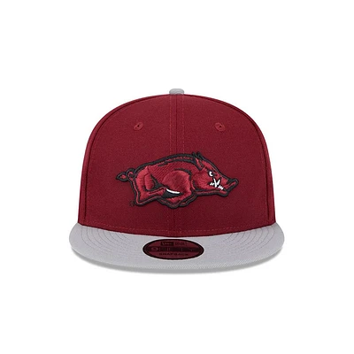 Arkansas New Era 9Fifty Snapback Two Tone Flat Brim Hat