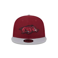 Arkansas New Era 9Fifty Snapback Two Tone Flat Brim Hat