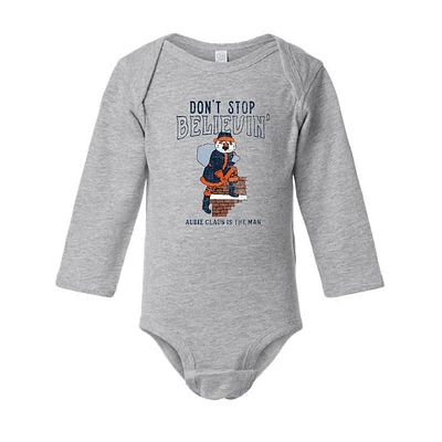 Auburn Aubie Claus Infant Don't Stop Long Sleeve Onesie