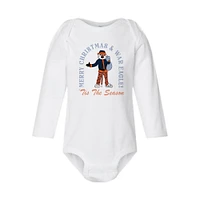 Auburn Aubie Claus Infant Tis the Season Long Sleeve Onesie