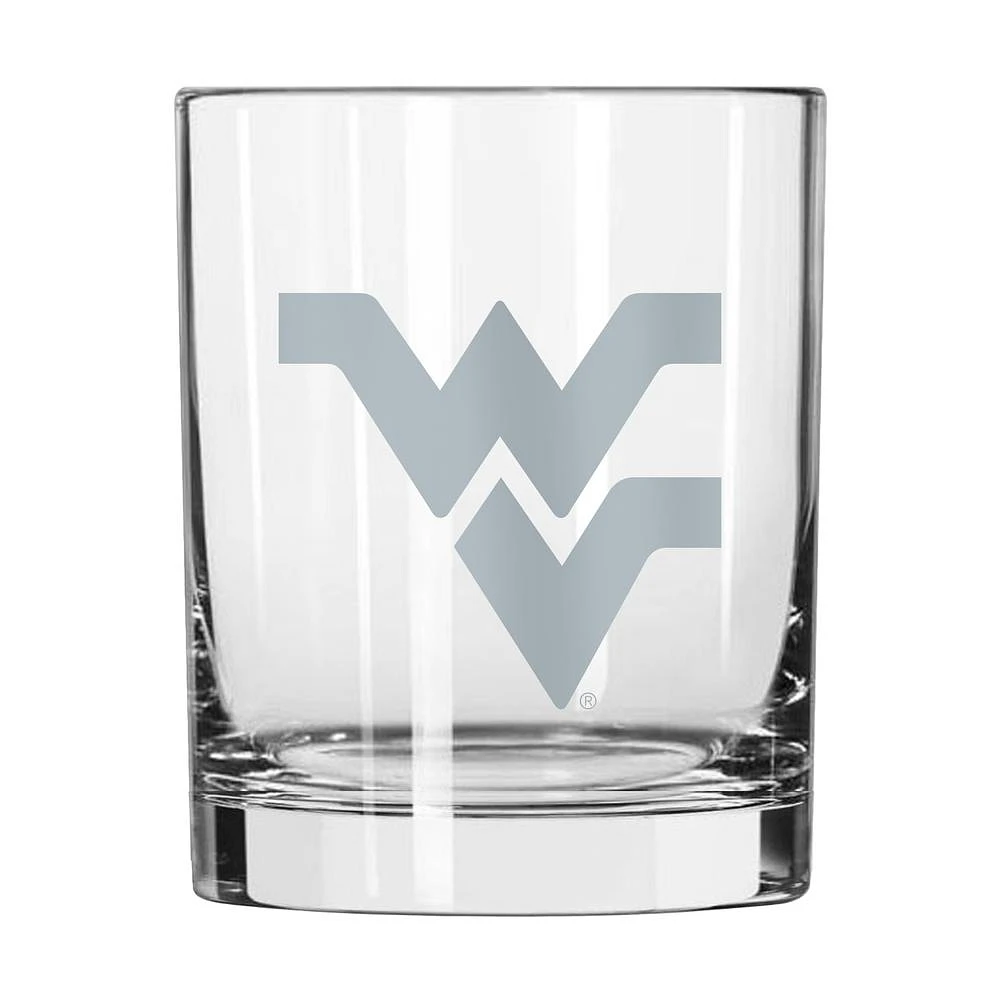 West Virginia Logo Brands 14 Oz Frost Rocks Glass