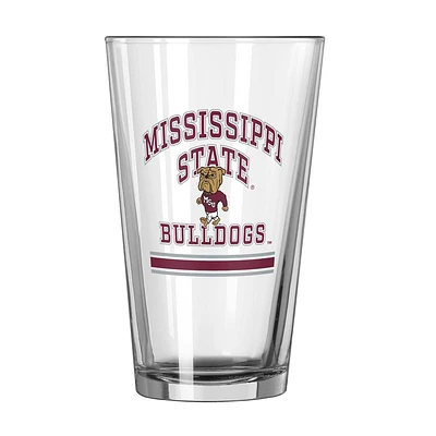 Mississippi State Logo Brands 16 Oz Vault Pint Glass