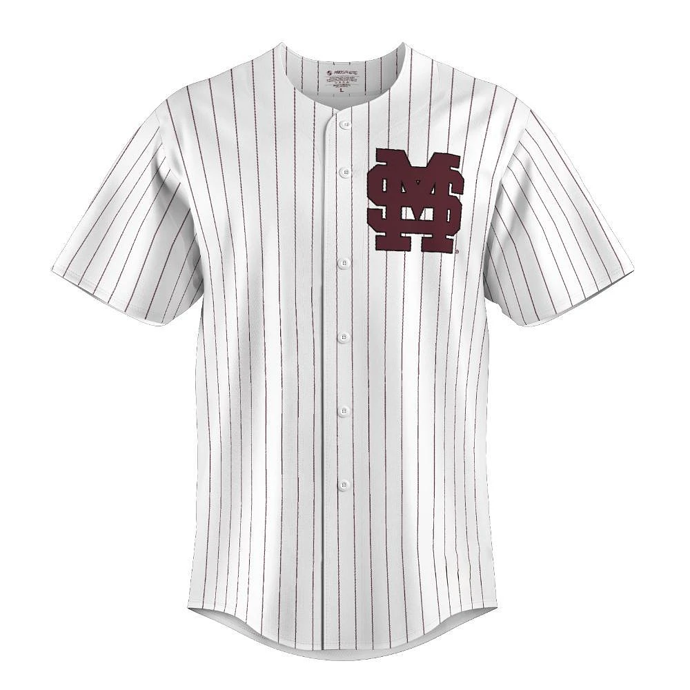 Mississippi State Prosphere YOUTH Pinstripe Baseball Jersey