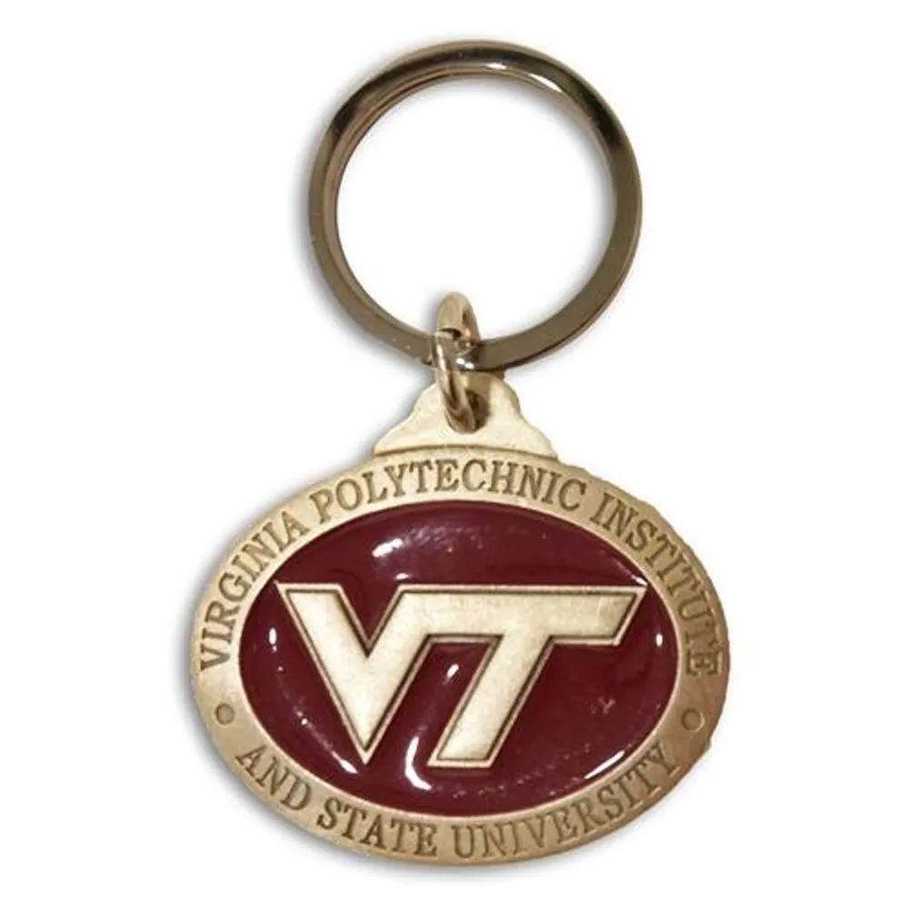  Virginia Tech Pewter Keychain (Maroon)