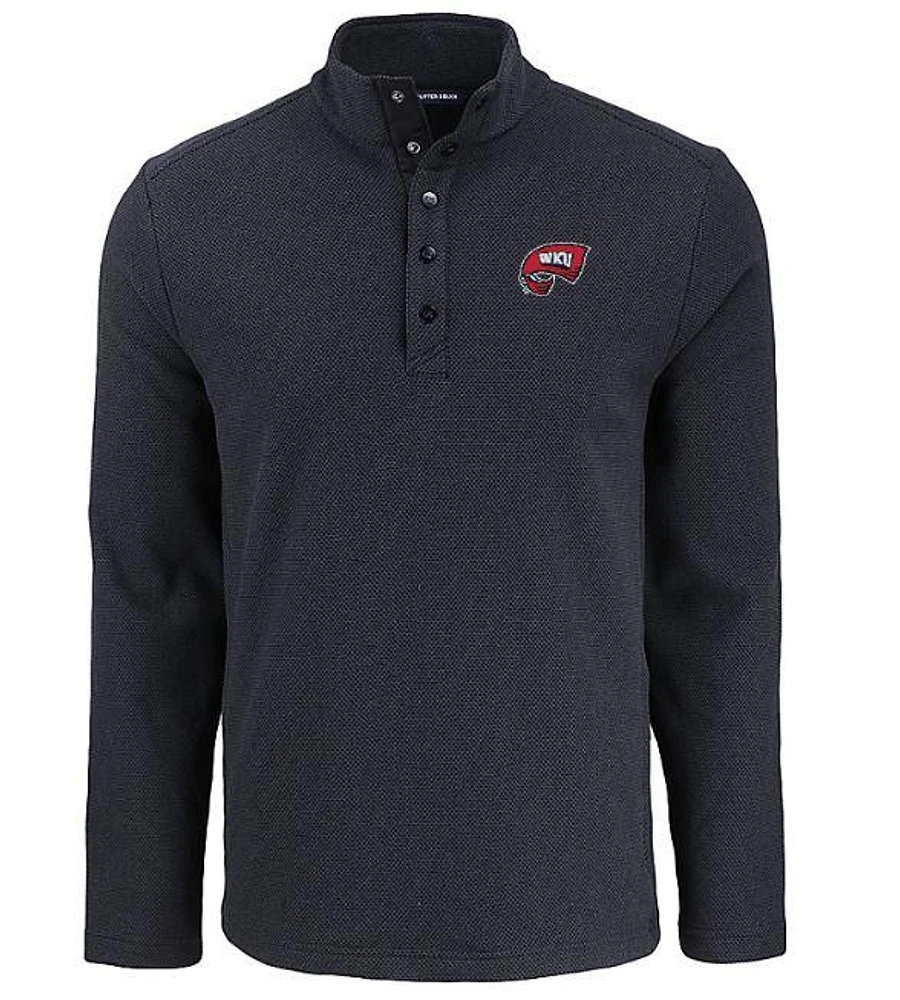 Western Kentucky Cutter & Buck Hunts Point Textured Fleece Snap Pullover