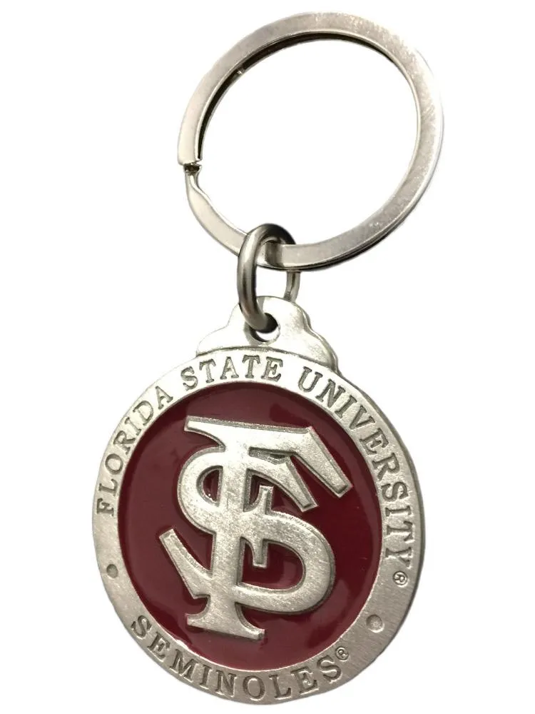 Alumni Hall Lsu Heritage Pewter Key Chain (Purple)