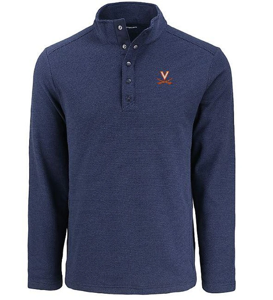 Virginia Cutter & Buck Hunts Point Textured Fleece Snap Pullover