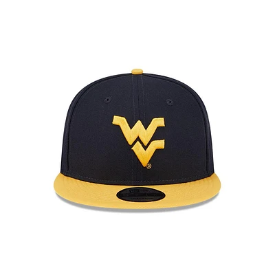 West Virginia New Era 9Fifty Snapback Two Tone Flat Brim Hat