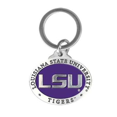  Lsu Heritage Pewter Key Chain (Purple)