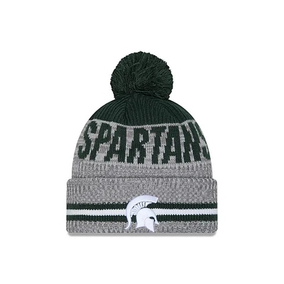 Michigan State New Era Runner Pom Knit Beanie