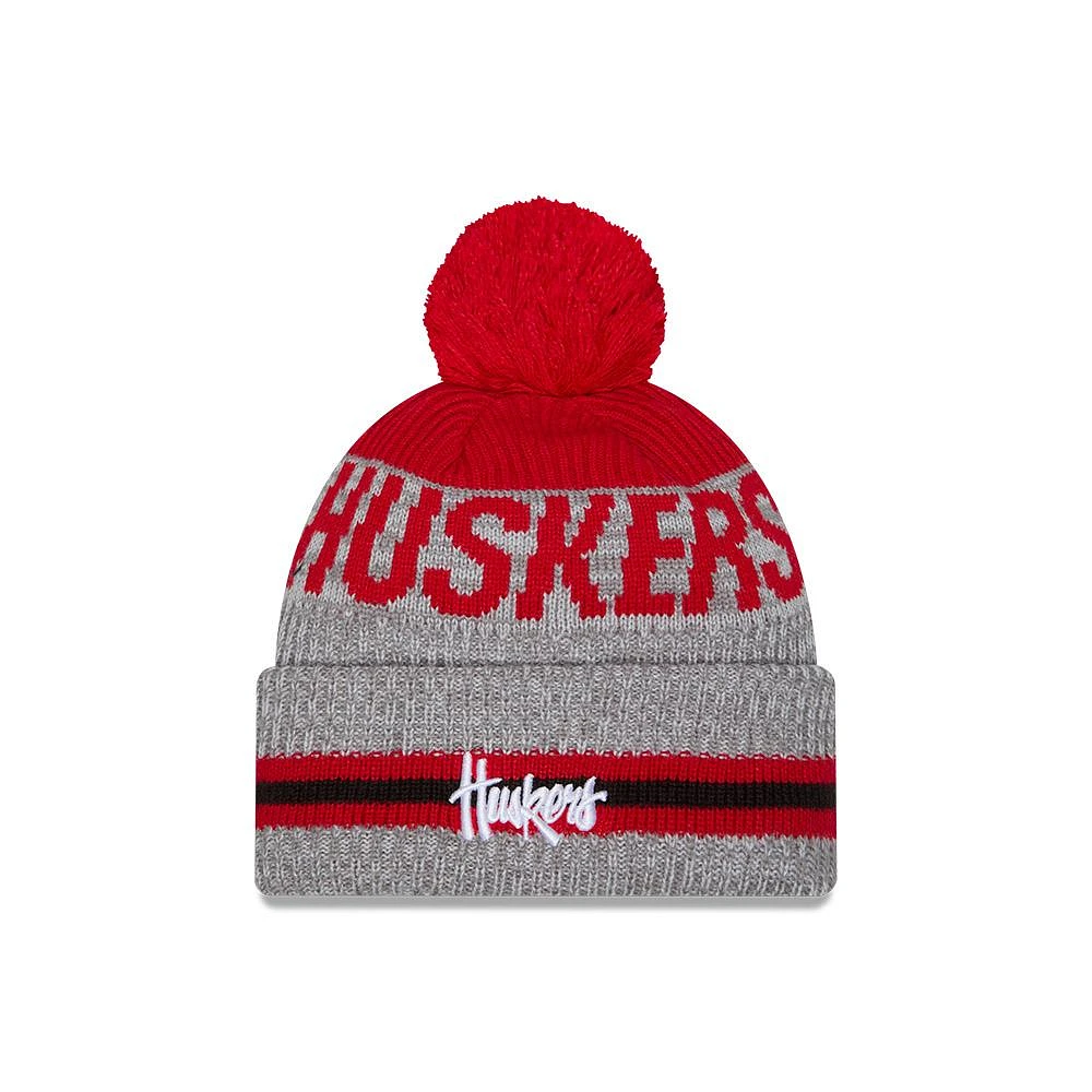 Nebraska New Era Runner Pom Knit Beanie