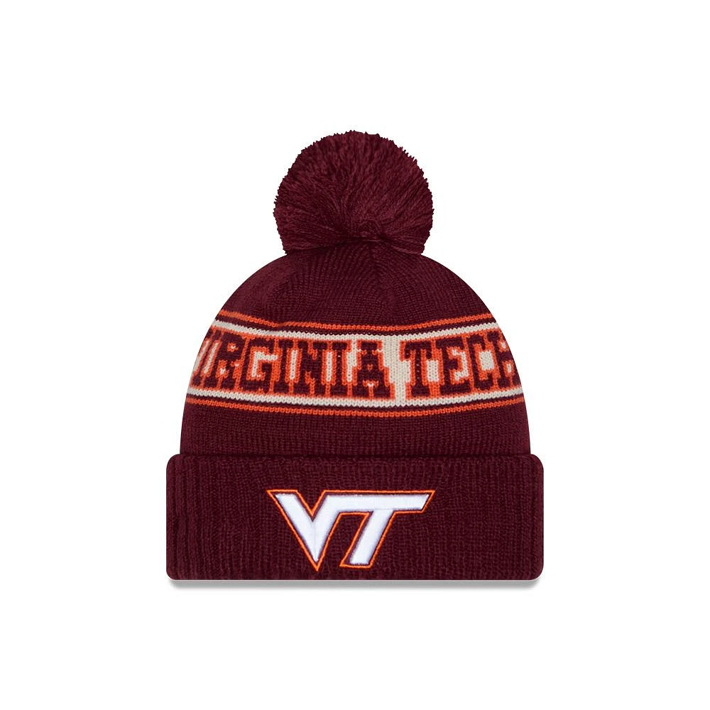 Virginia Tech New Era YOUTH Retro Pom Knit Beanie