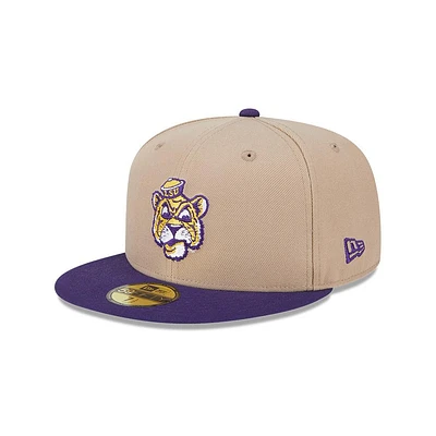 LSU New Era 5950 Vault Flat Bill Fitted Cap