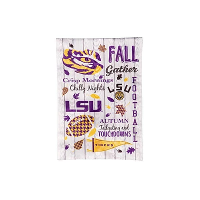 LSU Fall Seasonal Moire Garden Flag