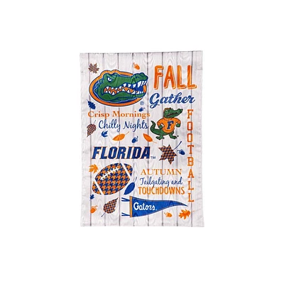 Florida Fall Seasonal Moire Garden Flag