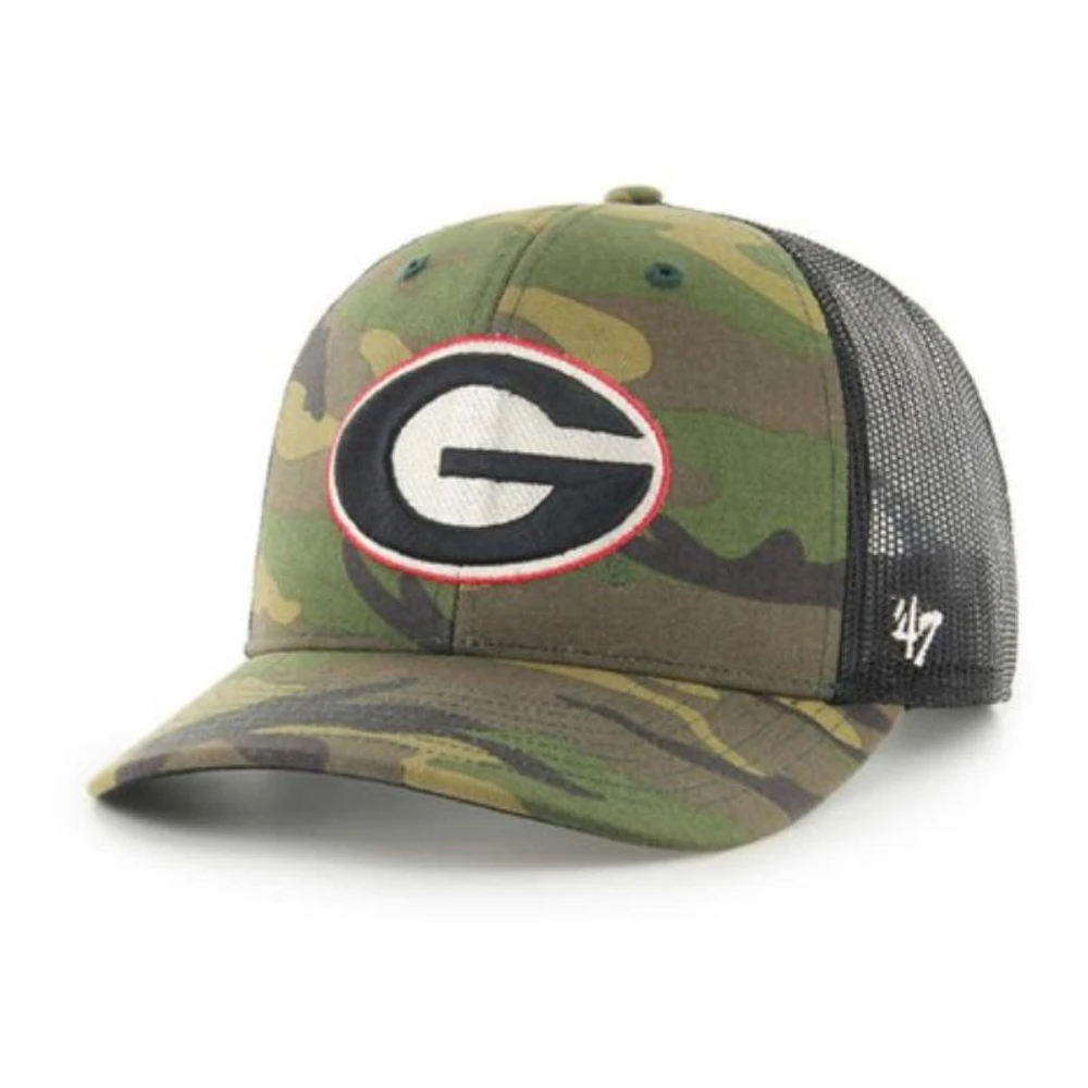 Georgia 47 Brand Camo Trucker Snapback Cap