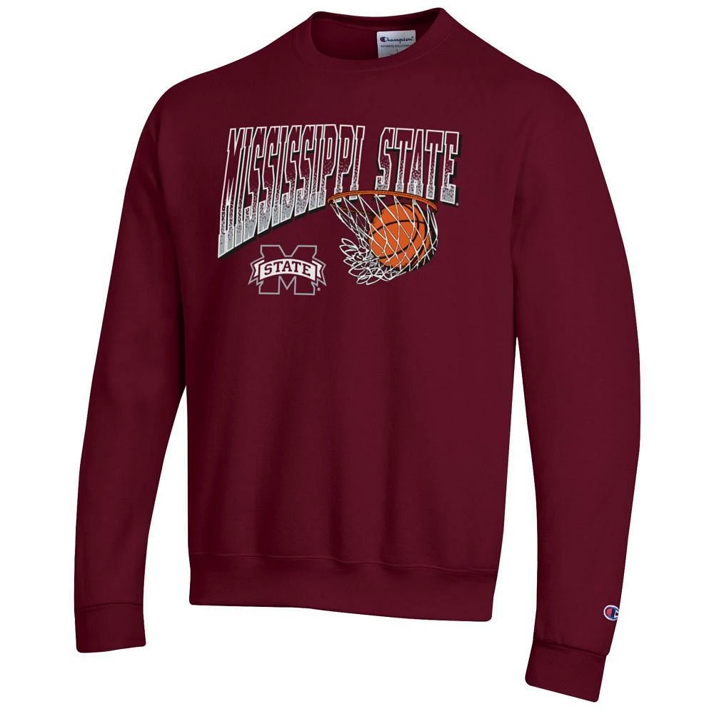 Mississippi State Champion Wordmark Basketball Net Logo Crew