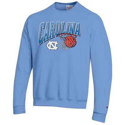 UNC Champion Wordmark Basketball Net Logo Crew