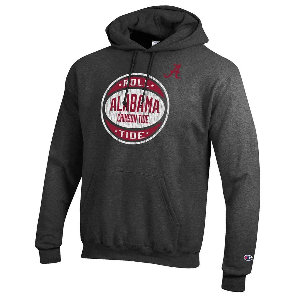 Alabama Champion Logo Distressed Basketball Hoodie