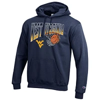 West Virginia Champion Wordmark Basketball Net Logo Hoodie