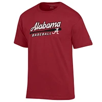 Alabama Champion Script Baseball Bat Logo Tee