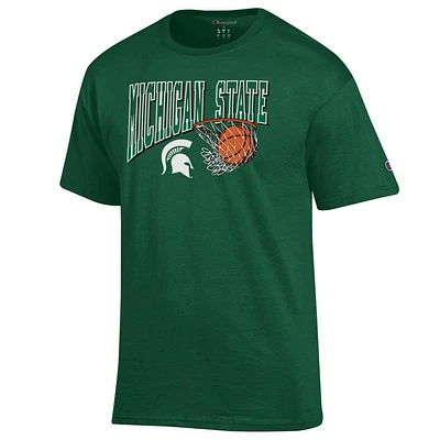 Michigan State Champion Wordmark Basketball Net Logo Tee