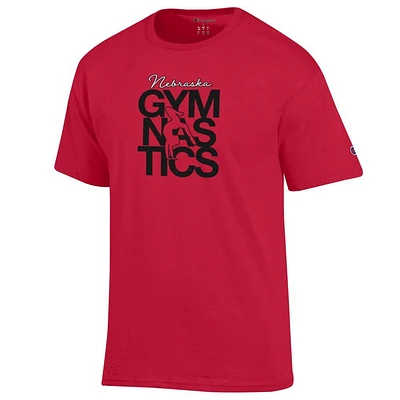 Nebraska Champion Women's Gymnastics Stack Tee