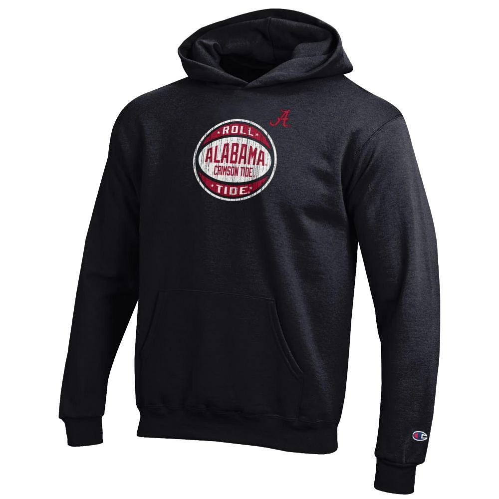 Alabama Champion YOUTH Logo Distressed Basketball Hoodie