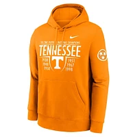 Tennessee Nike Football National Champion List Club Fleece Hoodie