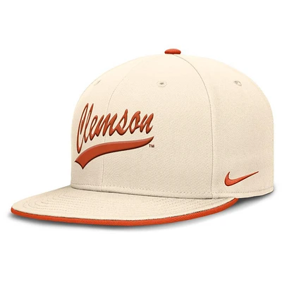 Clemson Nike Dri-Fit Pro Structured Round Bill Fitted Cap