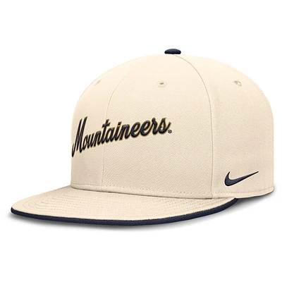 West Virginia Nike Dri-Fit Pro Structured Round Bill Fitted Cap