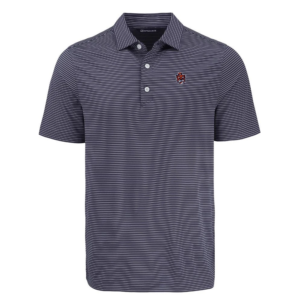 Auburn Cutter & Buck Vault Cartoon Forge Fine Line Polo