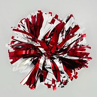 Crimson and White Go Team Spirit Wrist Pom