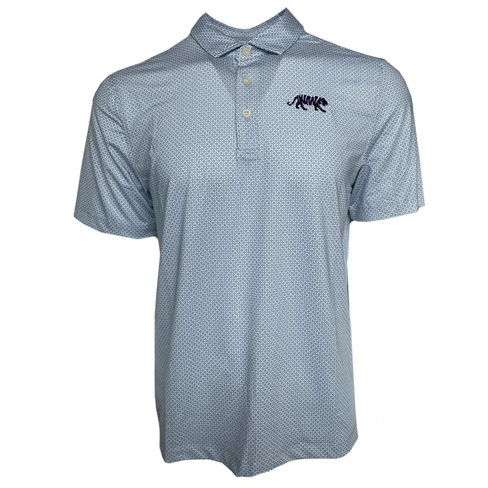 LSU Cutter & Buck Silhouette Pike Eco Diamond Dot Polo