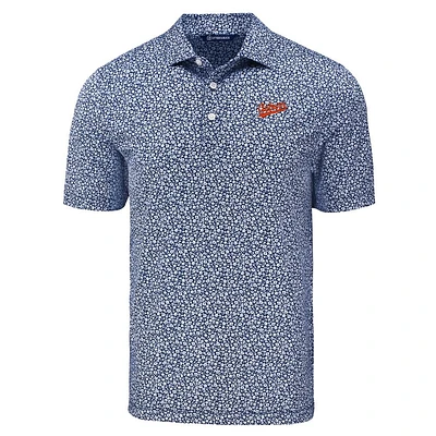 Auburn Cutter & Buck Vault Script Pike Eco Flora Print Polo