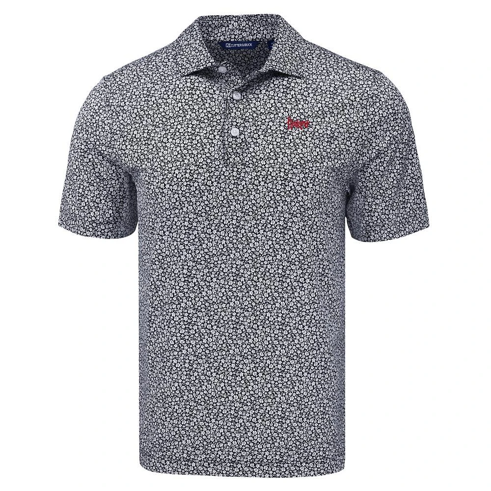 Nebraska Cutter & Buck Pike Eco Flora Print Polo