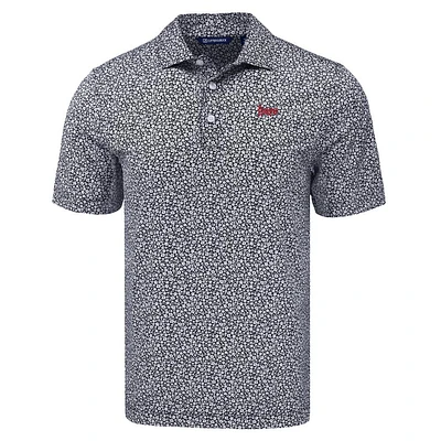 Nebraska Cutter & Buck Pike Eco Flora Print Polo