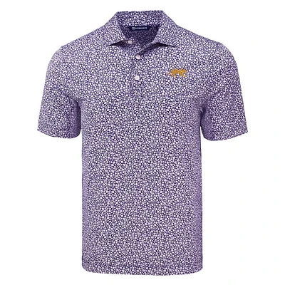 LSU Cutter & Buck Silhouette Pike Eco Flora Print Polo