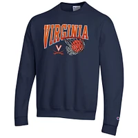 Virginia Champion Wordmark Basketball Net Logo Crew