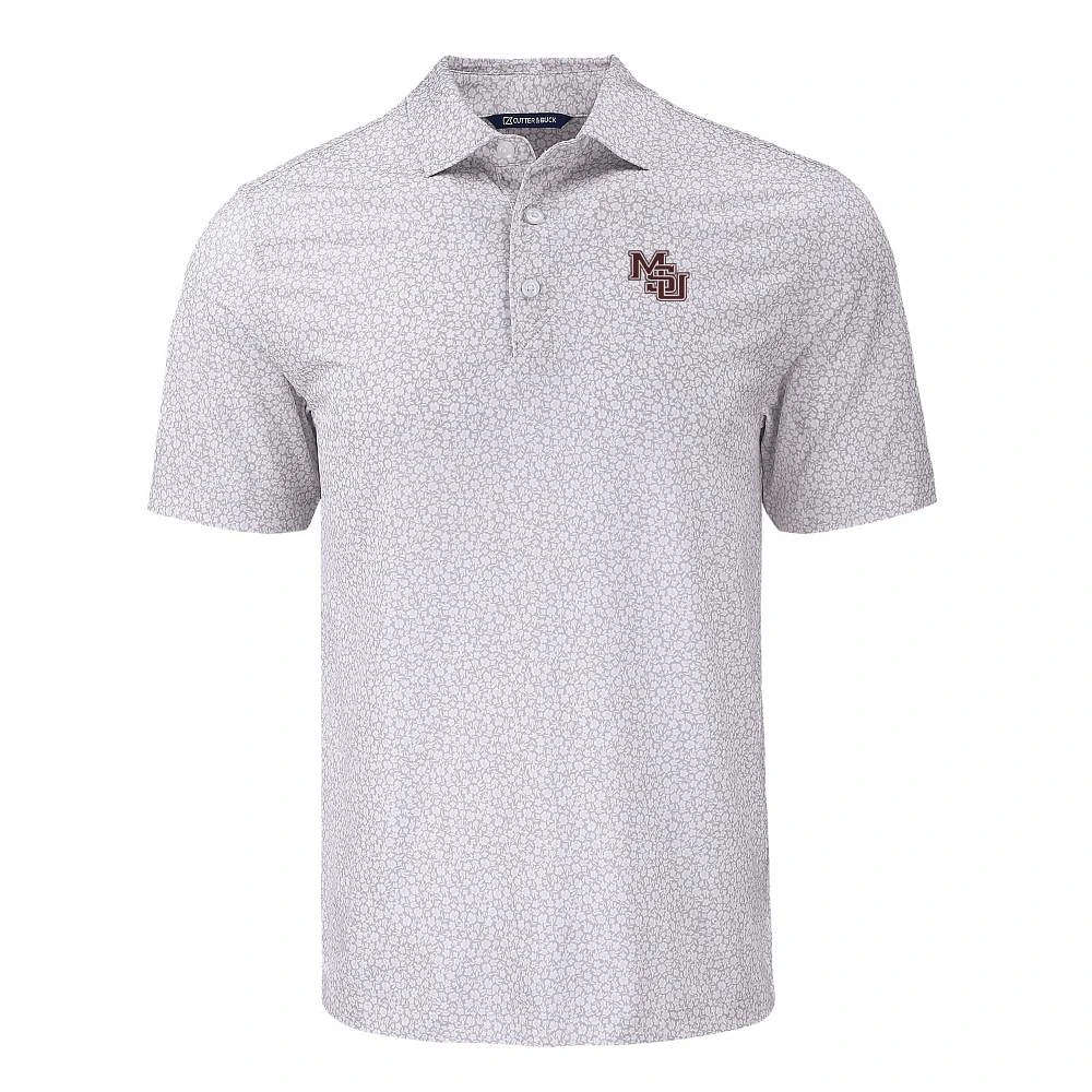 Mississippi State Cutter & Buck Vault Interlock Pike Eco Flora Print Polo