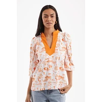 Tennessee Smith & Quinn Tailgate Toile Print Eliza Top