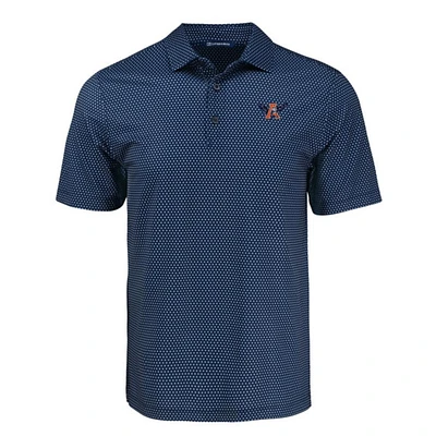 Auburn Cutter & Buck Vault Eagle Pike Eco Shadow Check Print Polo