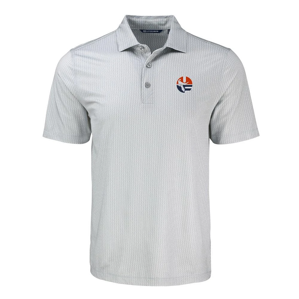 Florida Cutter & Buck Vault Circle Pike Eco Shadow Check Print Polo