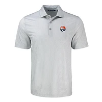 Florida Cutter & Buck Vault Circle Pike Eco Shadow Check Print Polo